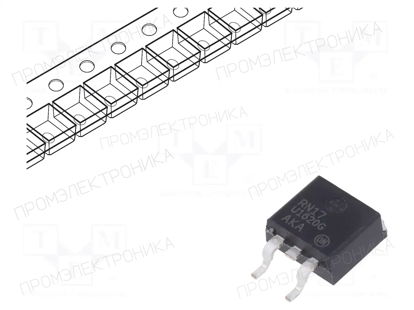 onsemi MURB1620CTT4G — Универсальные диоды SMD