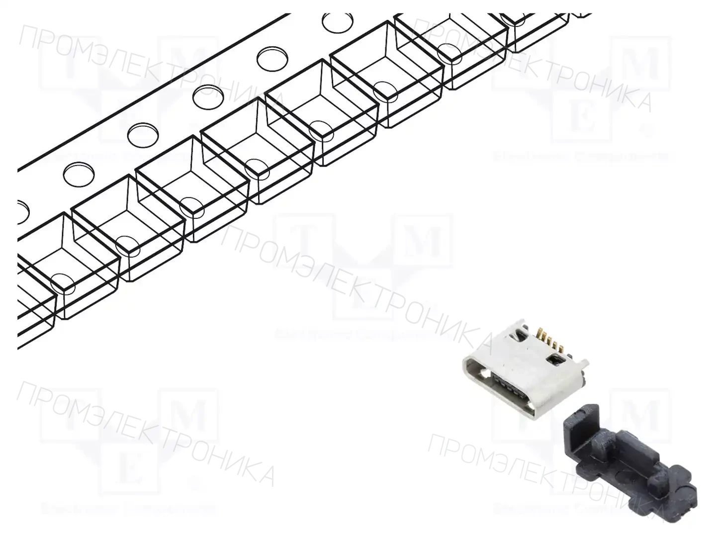 GCT USB3160-30-0070-0-C — Разъeмы USB и IEEE1394