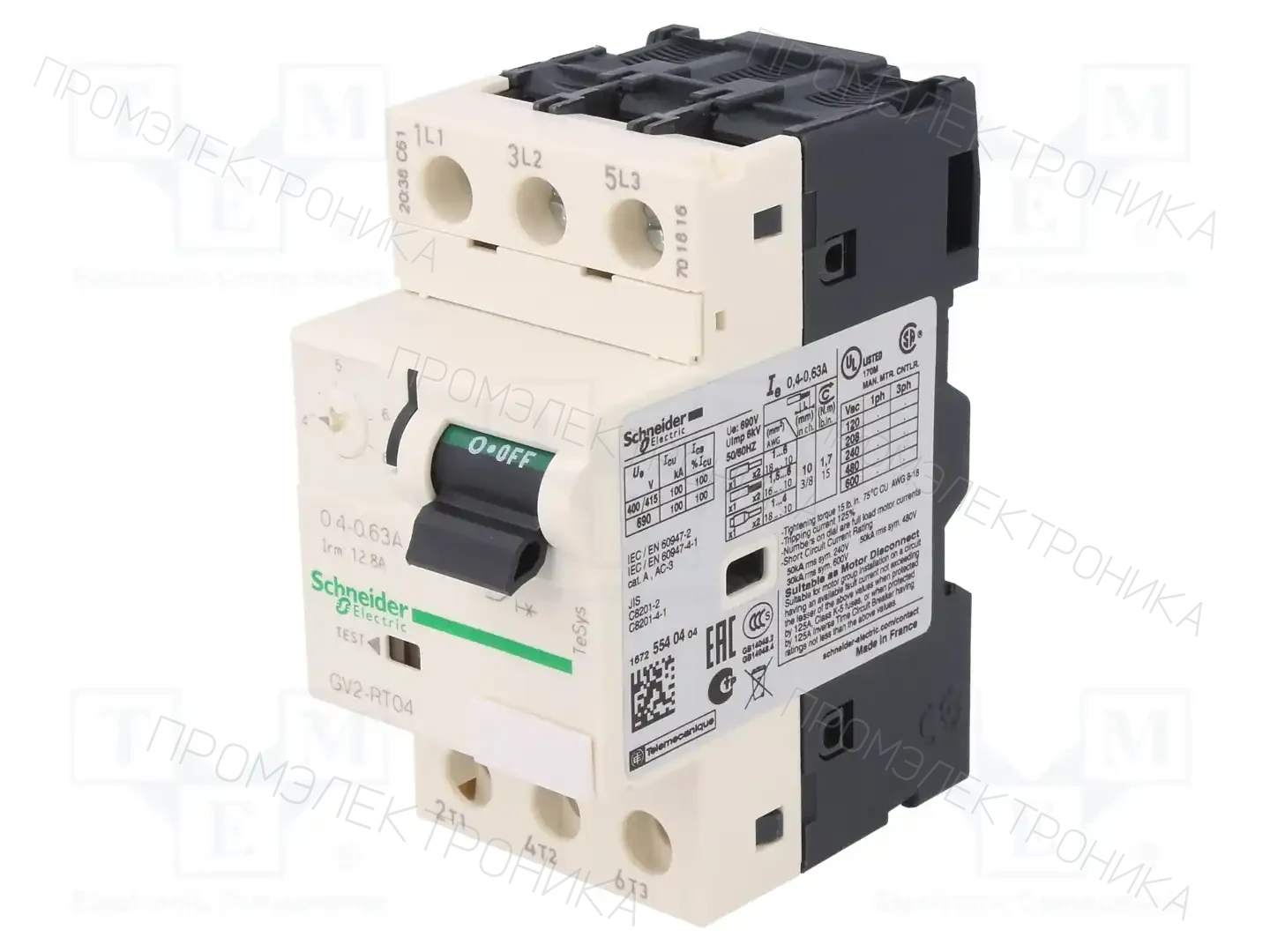 SCHNEIDER ELECTRIC GV2RT04 — Выключатели двигательные