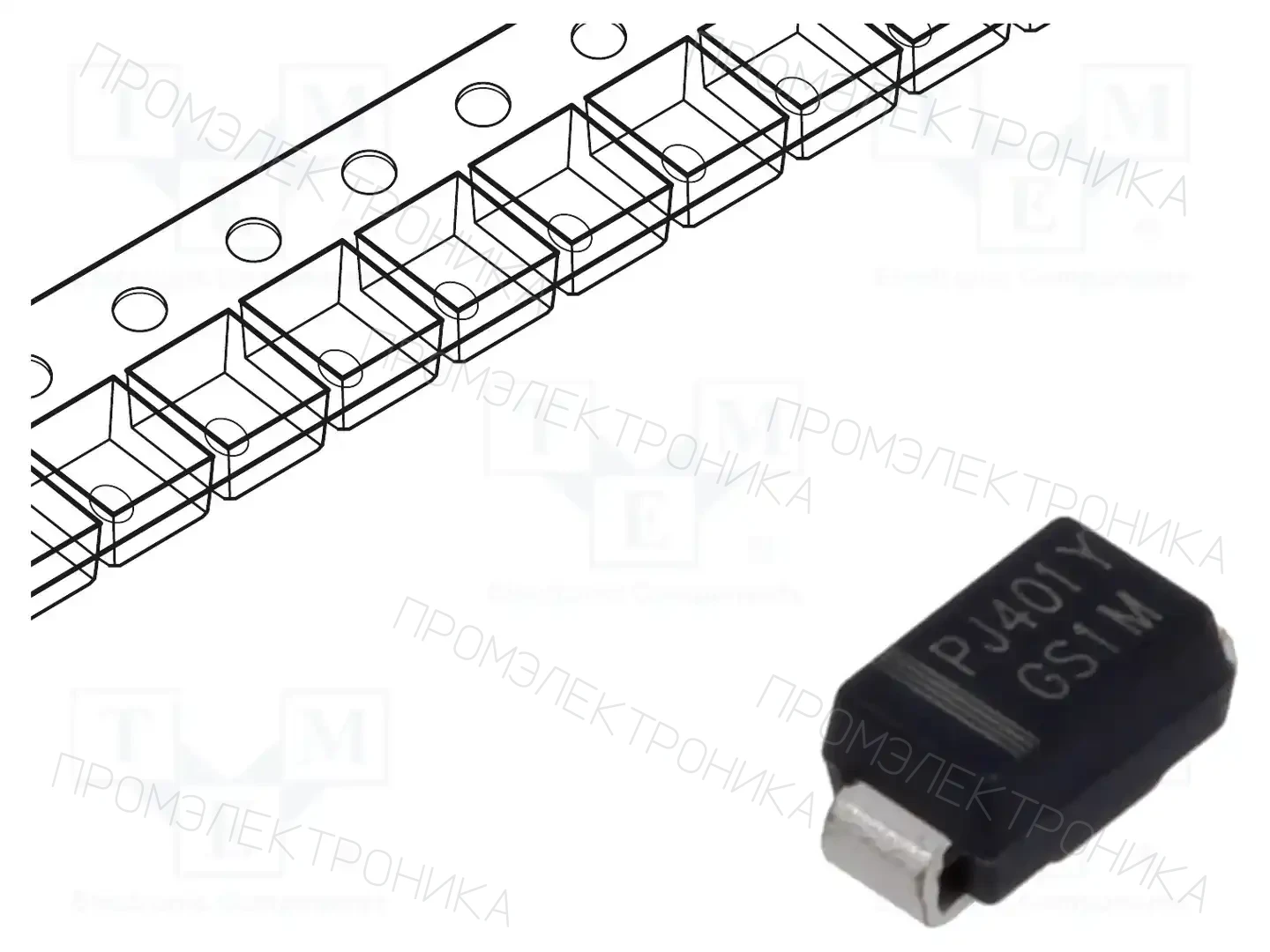 PanJit Semiconductor GS1M_R1_00001 — Универсальные диоды SMD