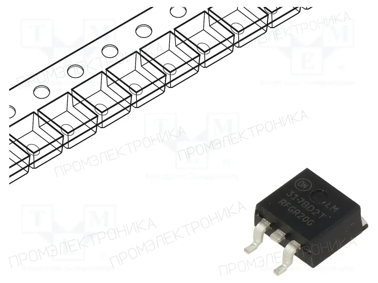 onsemi LM317BD2TR4G — Стабилизаторы напряжения регулируемые