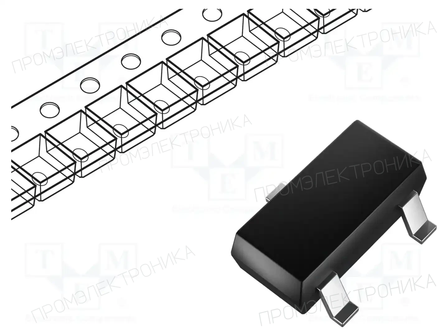 DIODES INCORPORATED ZXTP08400BFFTA — Транзисторы PNP SMD