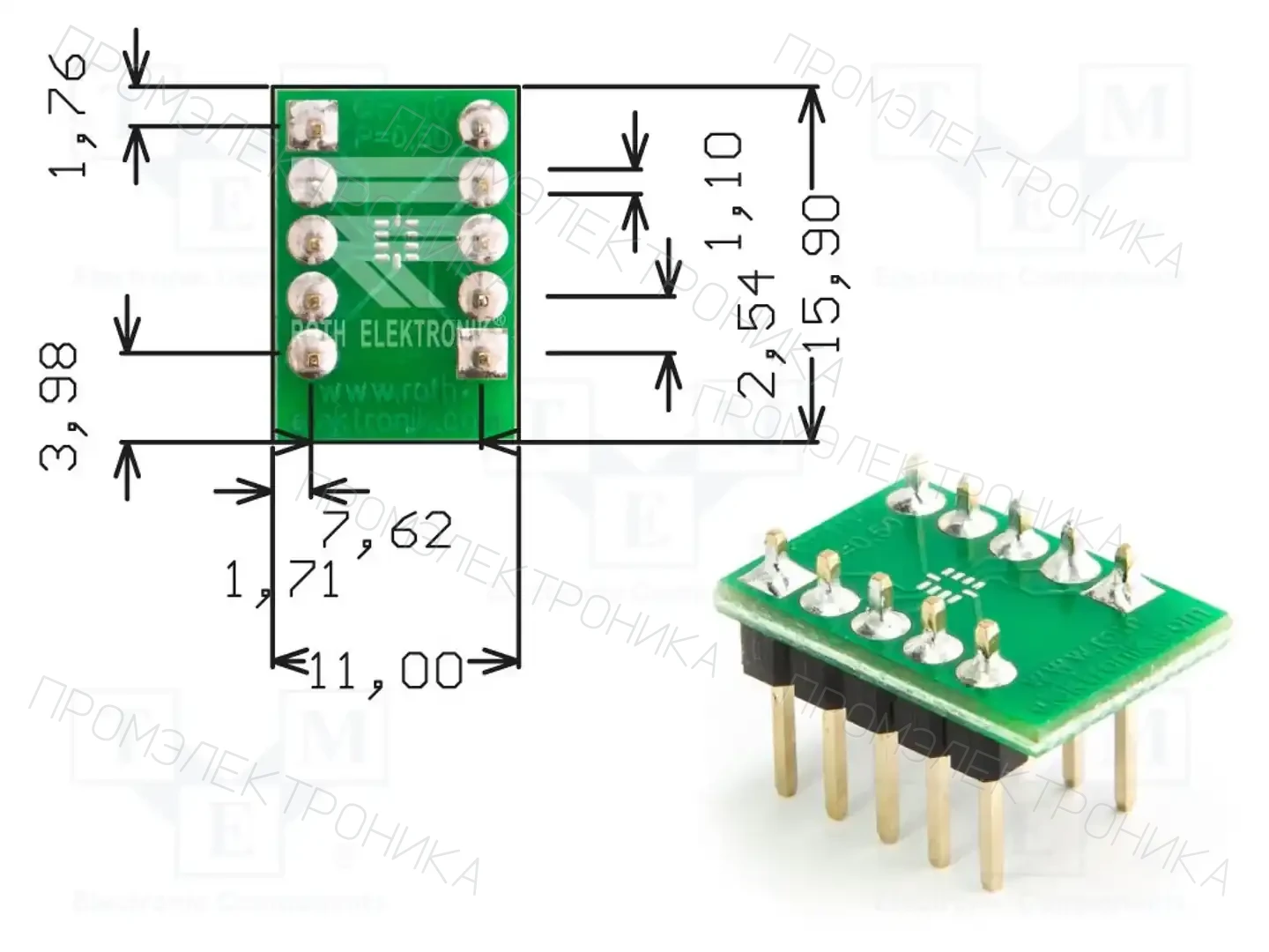ROTH ELEKTRONIK GMBH RE969-09PIN — Платы универсальные