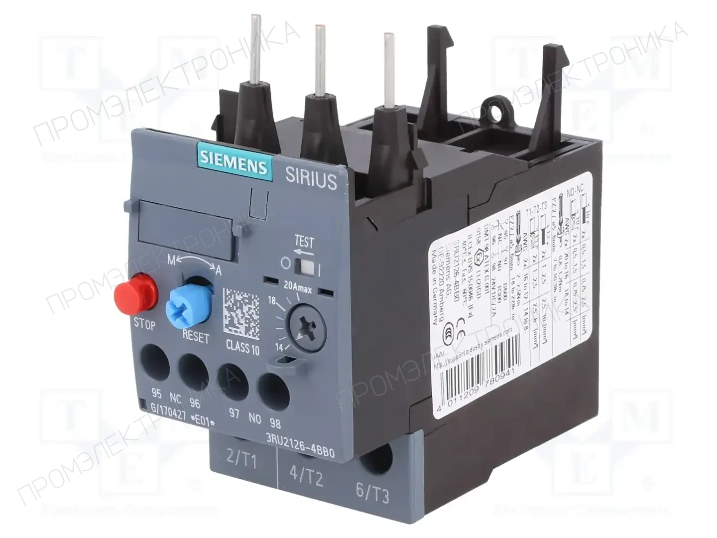SIEMENS 3RU2126-4BB0 — Контакторы - дополнительное оборудование