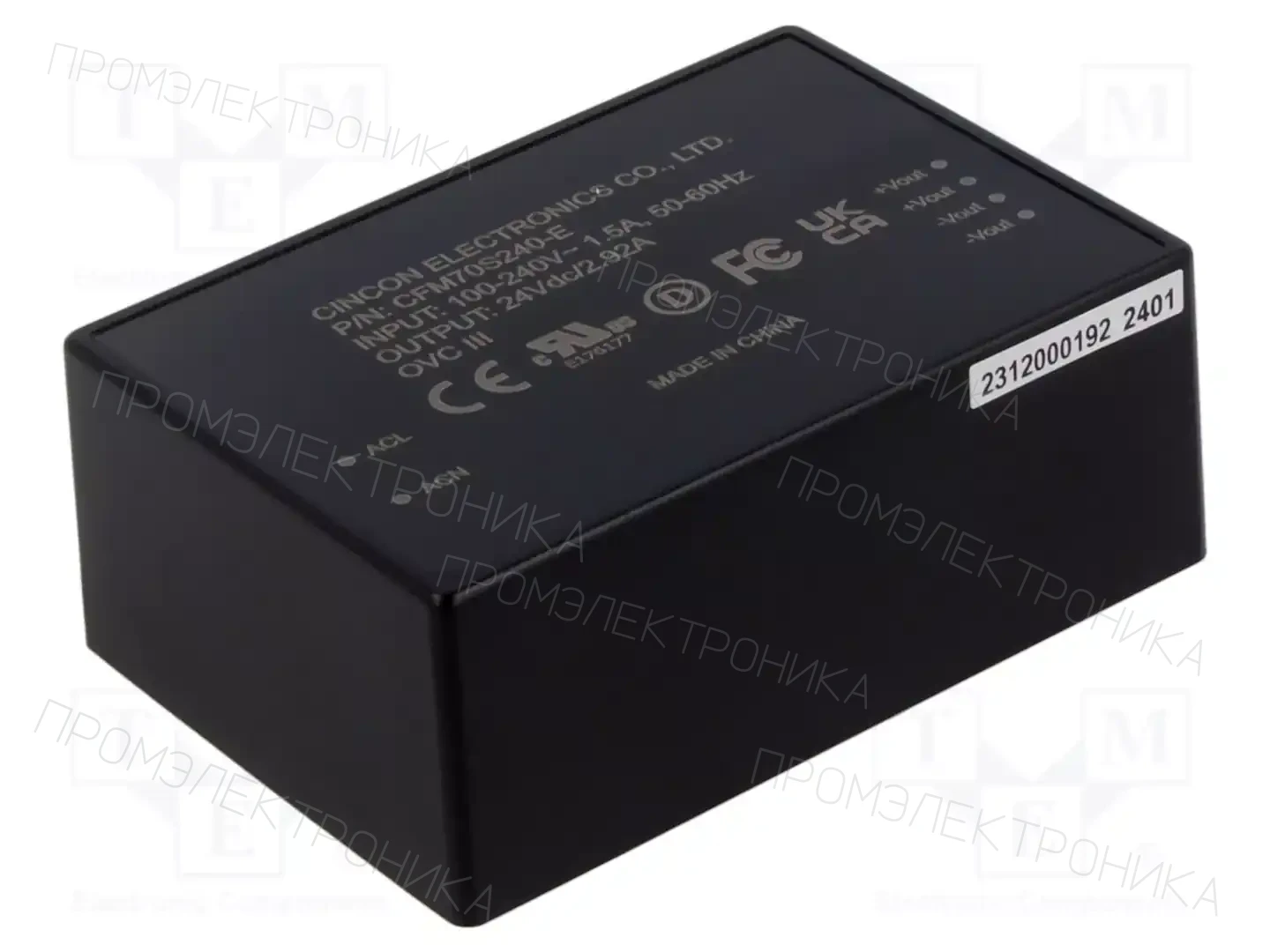 CINCON CFM70S240-E — Преобразователи AC/DC для PCB
