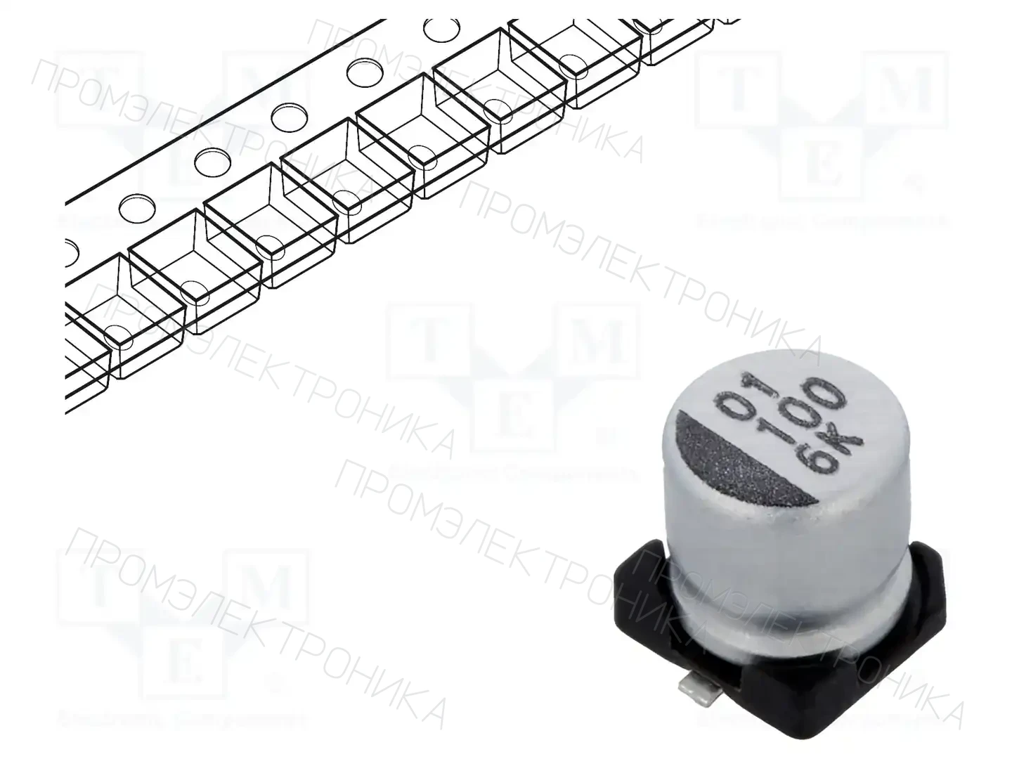 SAMWHA CK0J107M05005VR — Конденсаторы электролитические SMD