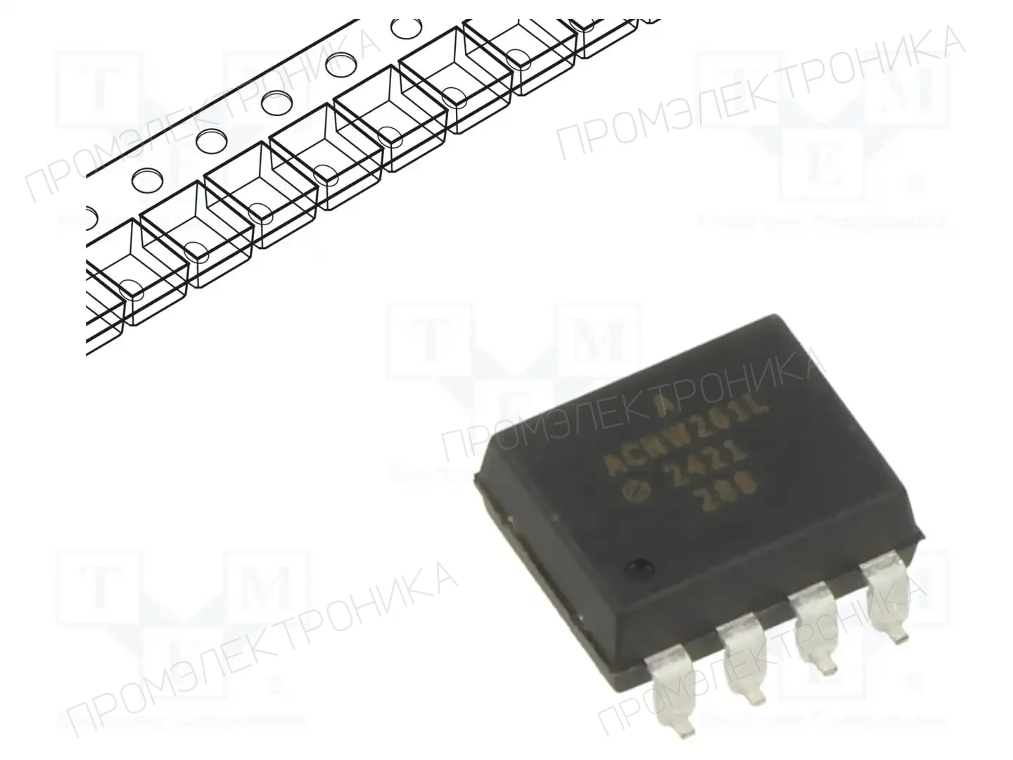 BROADCOM (AVAGO) ACNW261L-500E — Оптроны – цифровой выход
