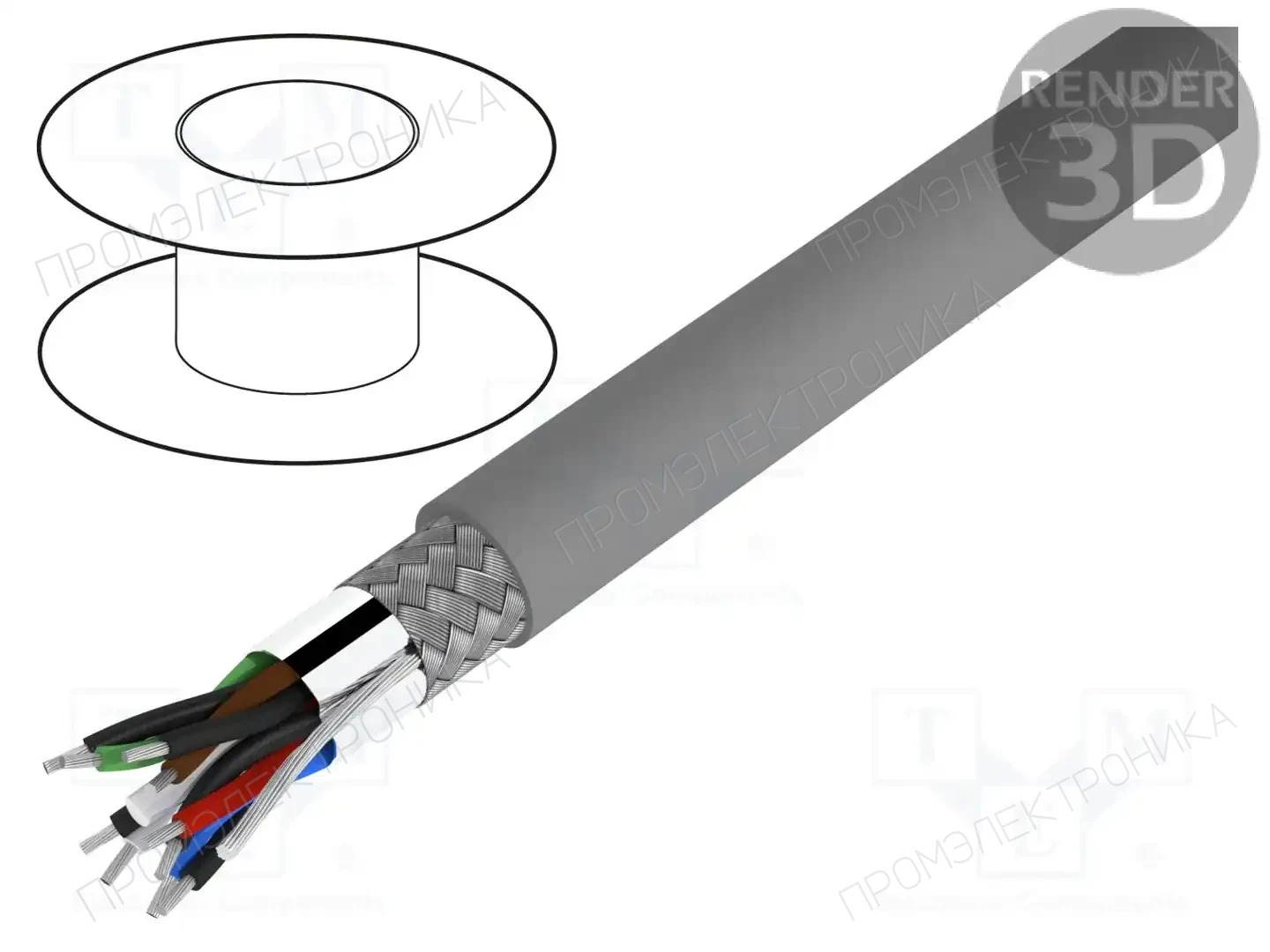 ALPHA WIRE 3475C SL001 — Провода многожильные экранированные