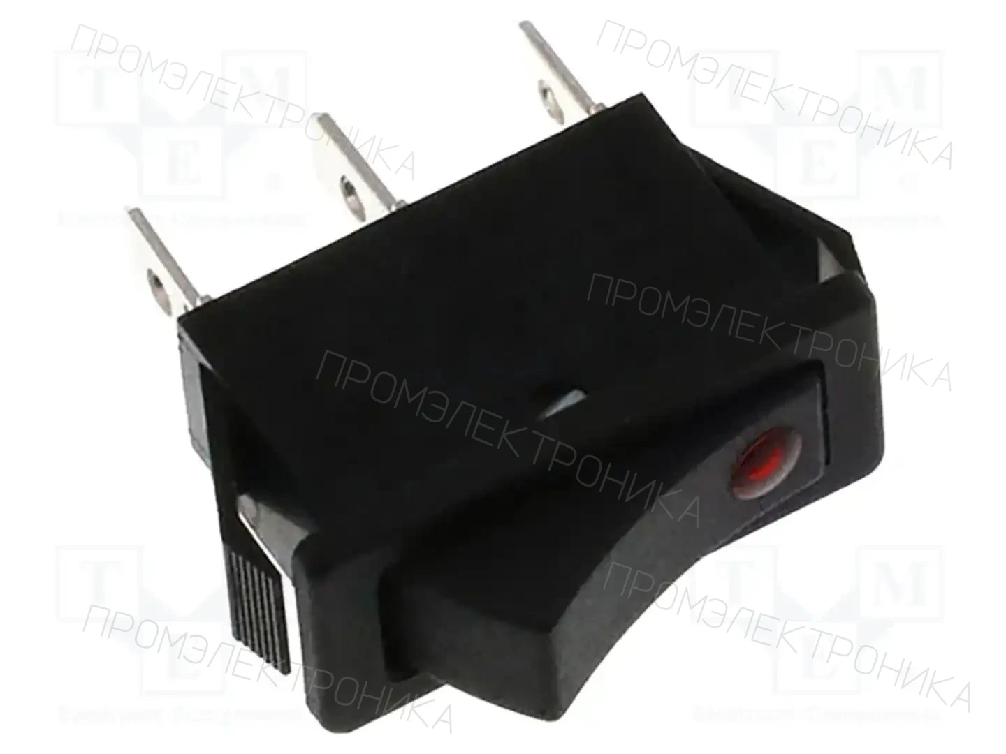 E-SWITCH R4BBLKBLKREDEF3 — Переключатели типа Rocker