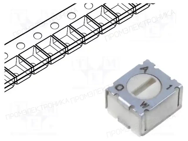 BOURNS 3312J-1-100E — Потенциометры SMD однооборотные