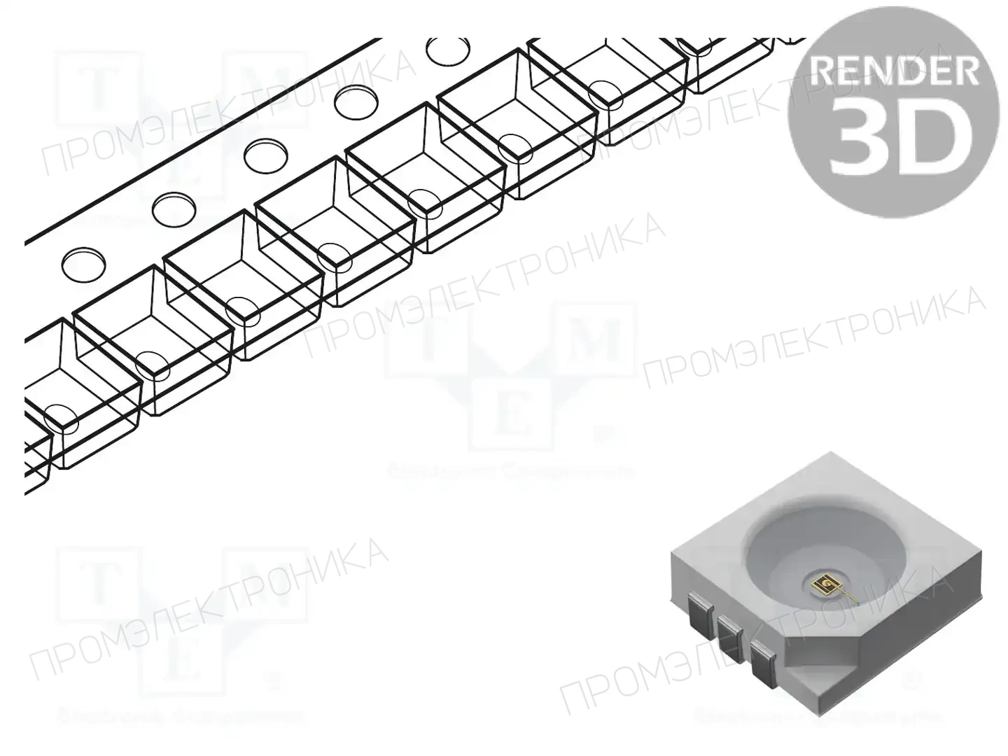 LITEON LTST-G563EGBW — Светодиоды SMD цветные