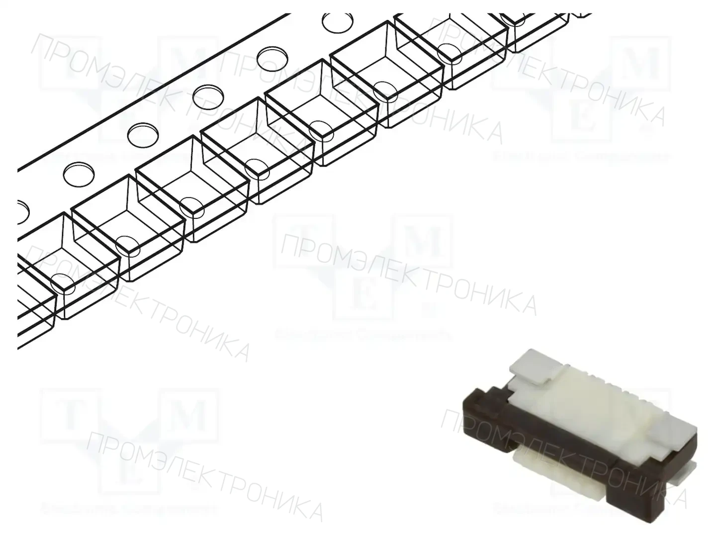 GCT FFC3B07-04-T — Разъeмы FFC/FPC растр 1,00мм