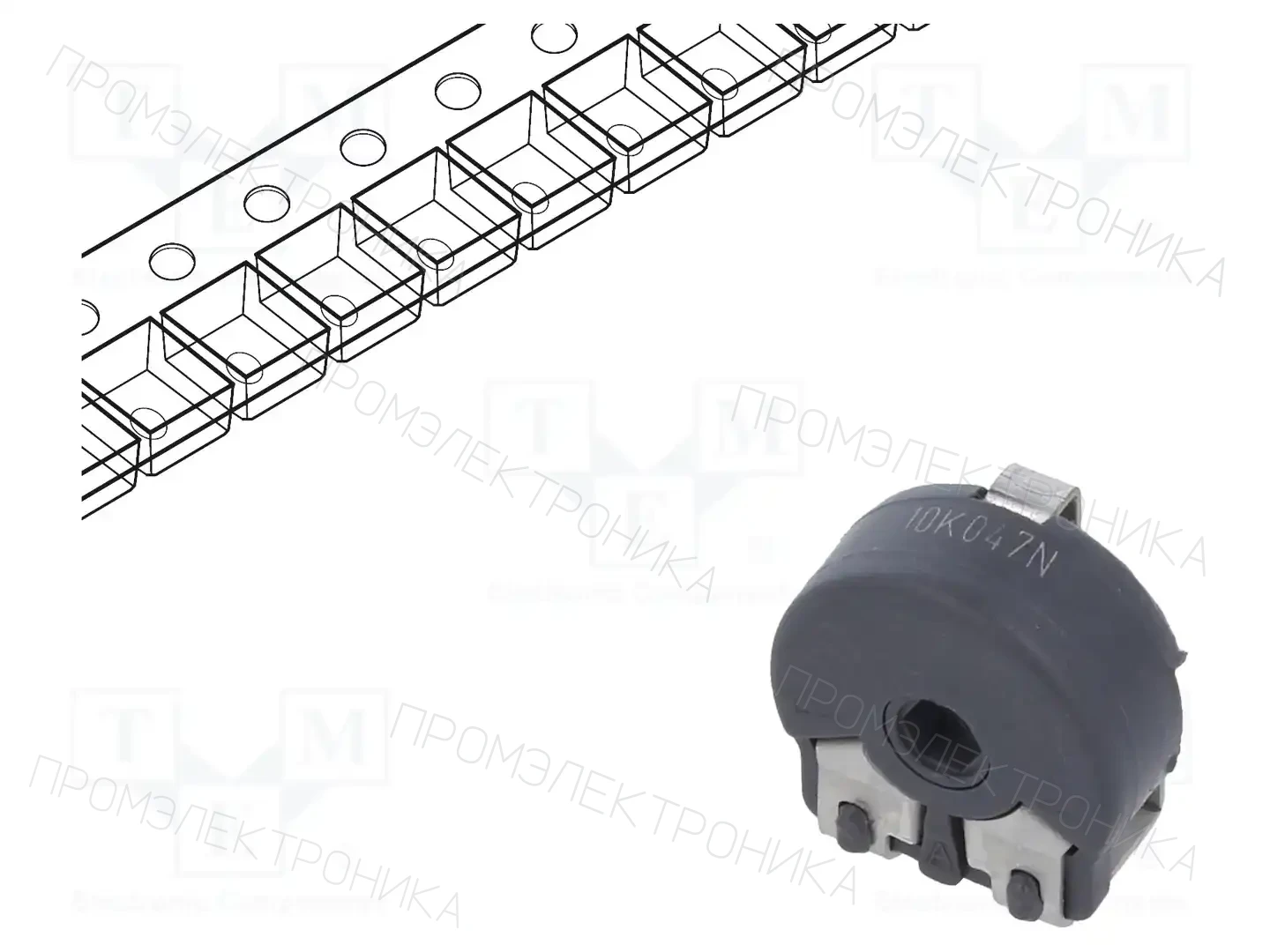 PIHER PS10MV50-103A3030-PM — Потенциометры SMD однооборотные