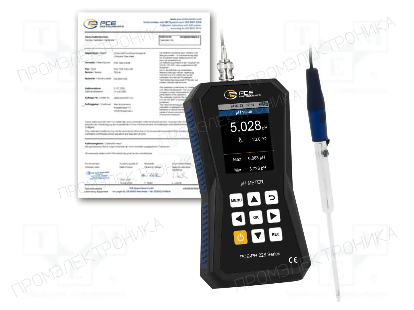 PCE INSTRUMENTS PCE-PH 228LAB-ME3-ICA — Измерители и тестеры pH