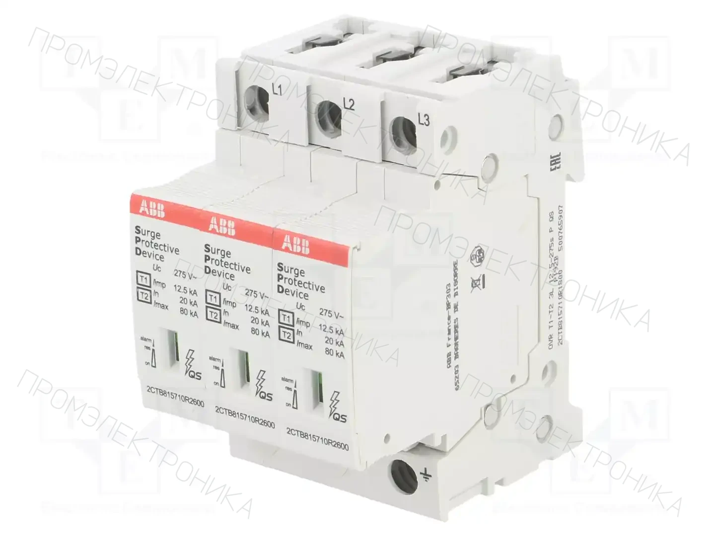 ABB OVR T1-T2 3L 12.5-275S P QS — Ограничители перенапряжения