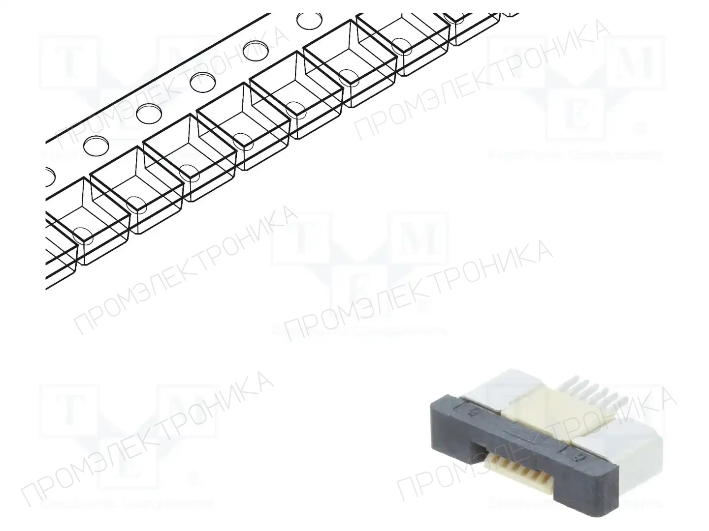 CONNFLY DS1020-09-6VBT1B-R — Разъeмы FFC/FPC растр 0,5мм