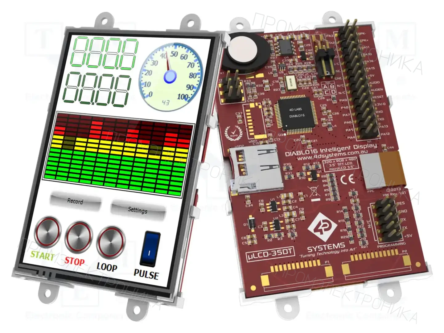 4D Systems ULCD-35DT — Интеллигентные дисплеи