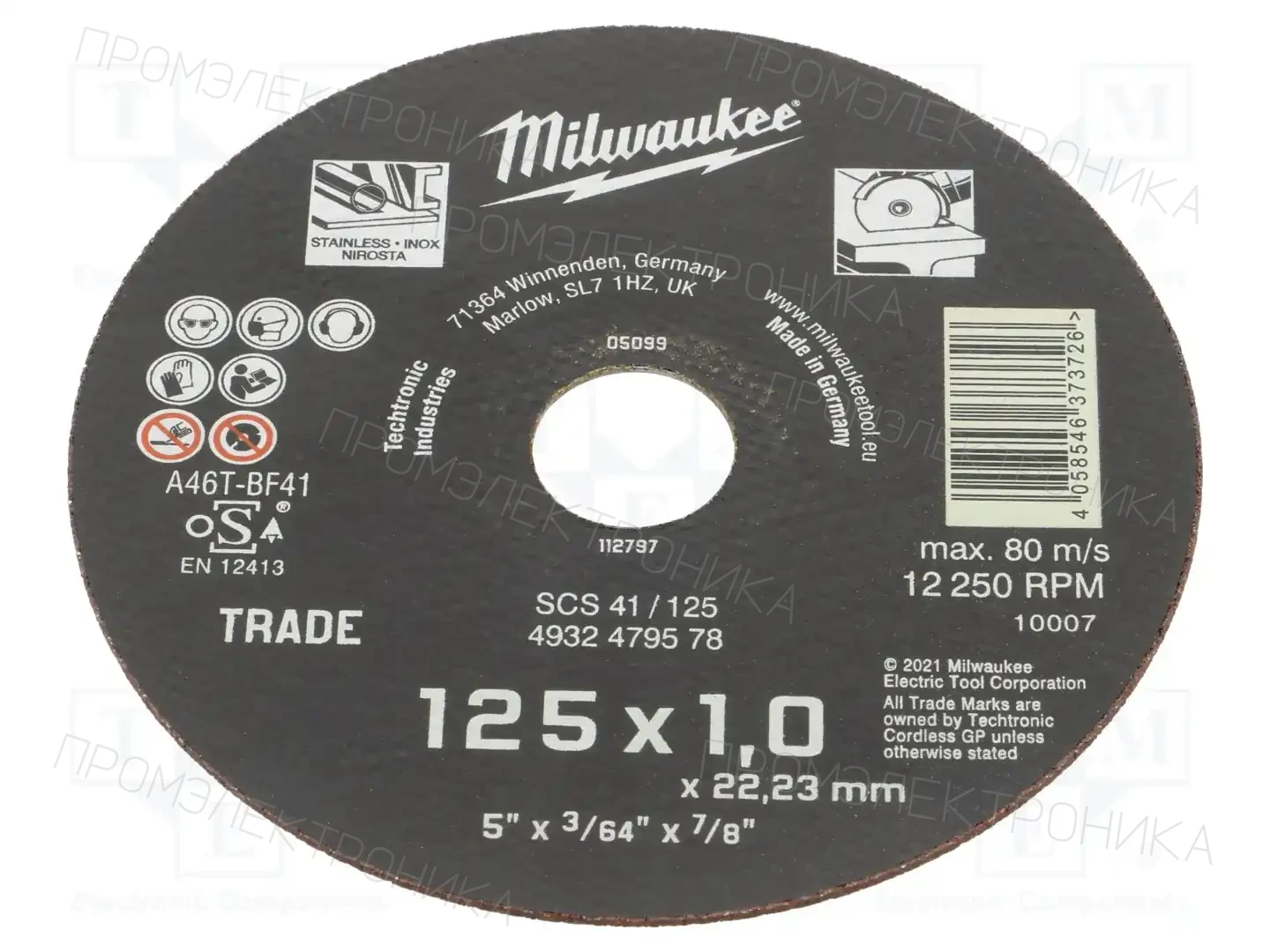 Milwaukee 4932479578 — Диски для резки и шлифовки