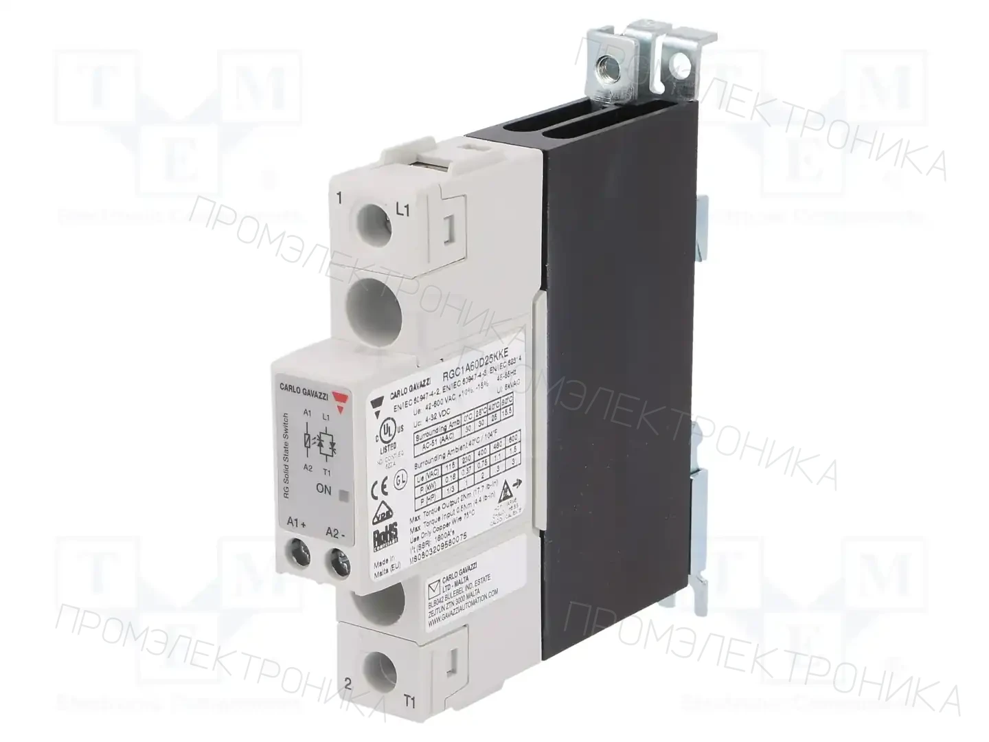 CARLO GAVAZZI RGC1A60D25KKE — Реле SSR однофазные