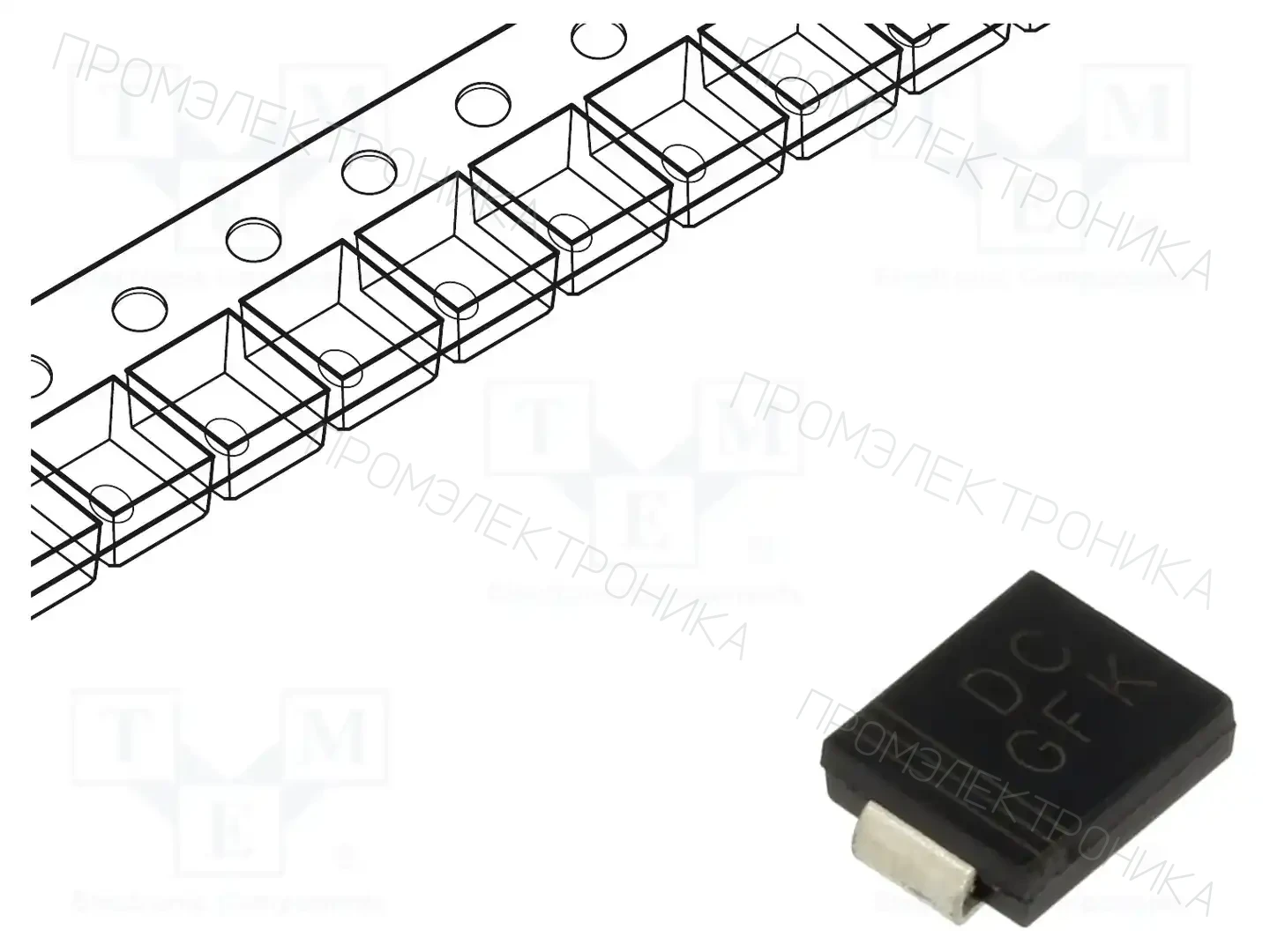 DC COMPONENTS SMCJ30A — Диоды TVS SMD однонаправленные