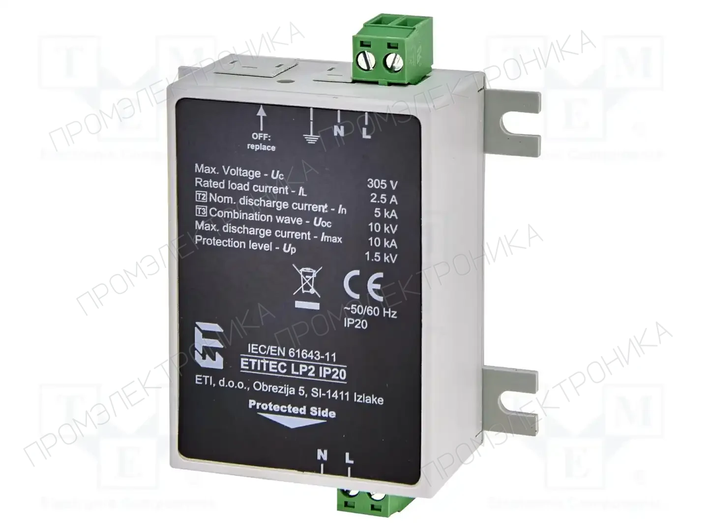 ETI POLAM ETITEC LP2 IP20 — Ограничители перенапряжения