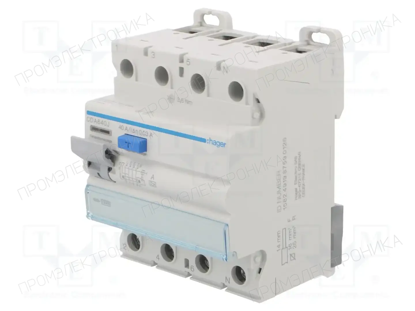 HAGER CDA640J — Дифференциальные выключатели