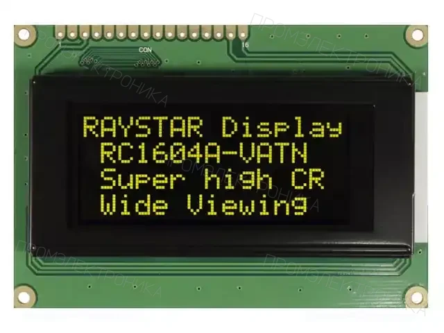 RAYSTAR OPTRONICS RC1604A-LLY-JWVE — Дисплеи LCD буквенно-цифровые