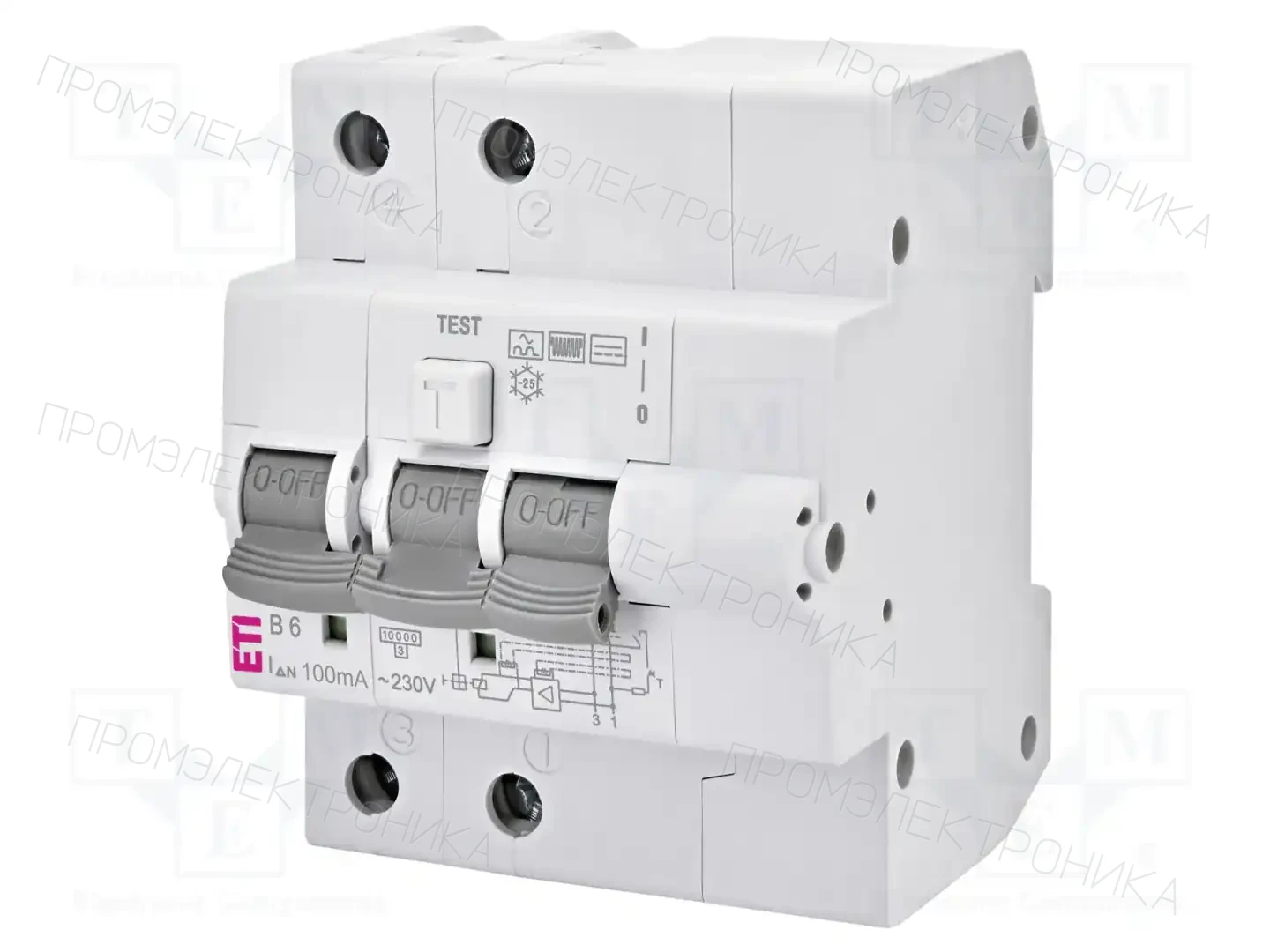 ETI POLAM KZS-4M 2P B B6/0.1 — Дифференциальные выключатели