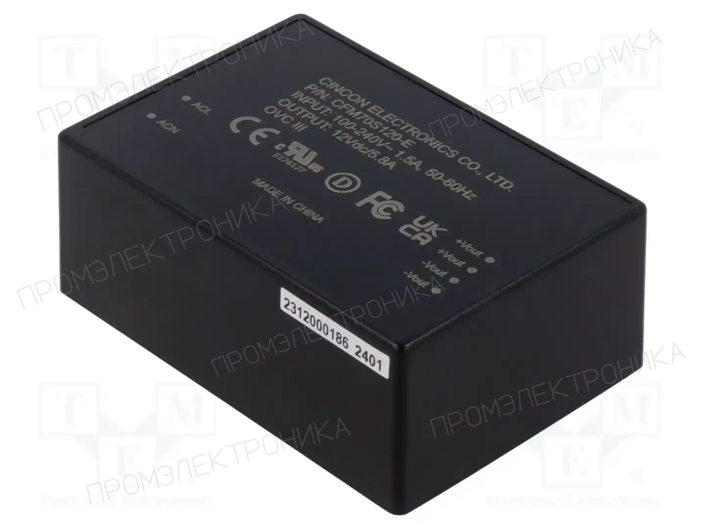 CINCON CFM70S120-E — Преобразователи AC/DC для PCB