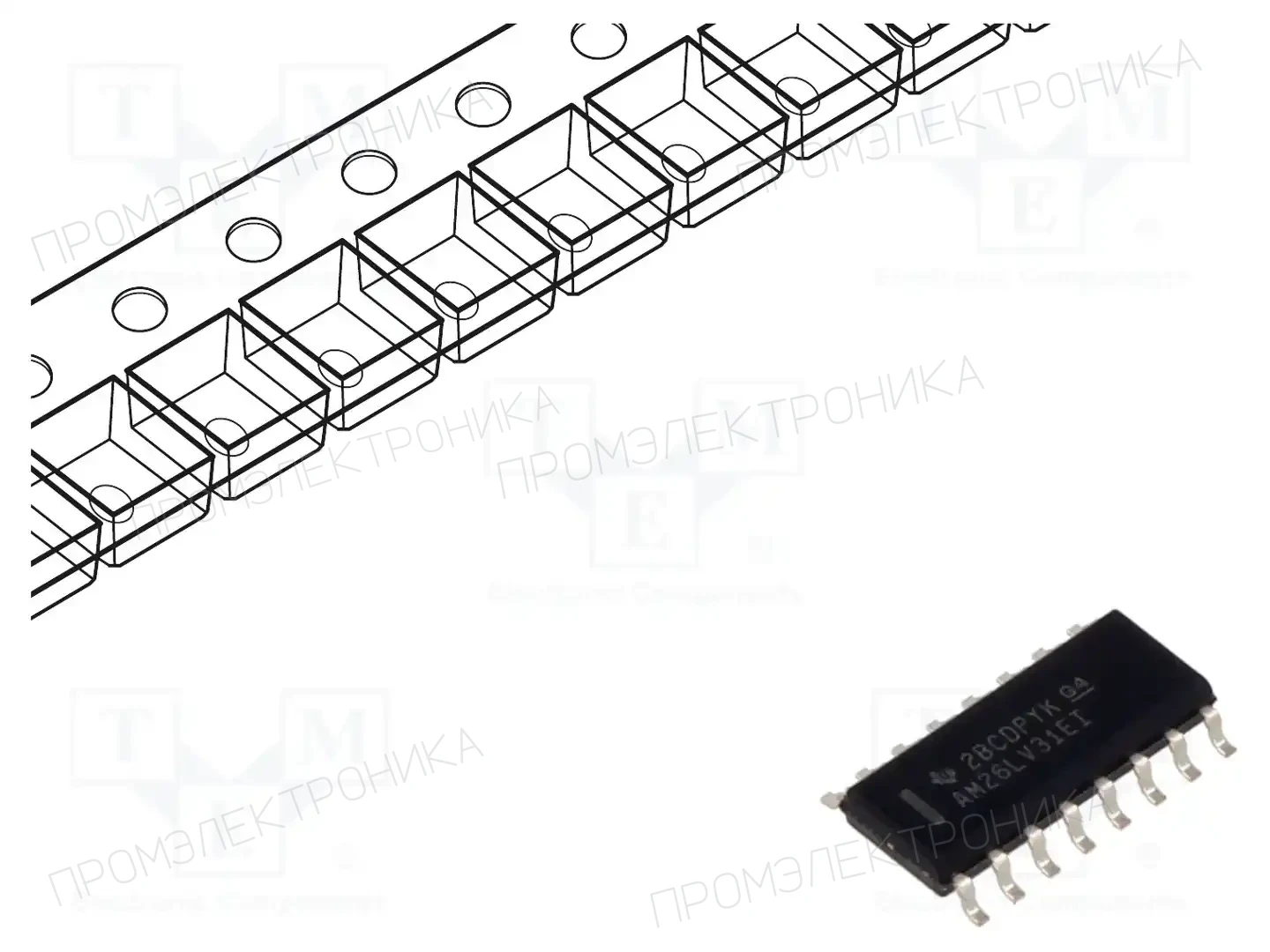 Texas Instruments AM26LV31EIDR — Микросхемы - RS232 / RS422 / RS485
