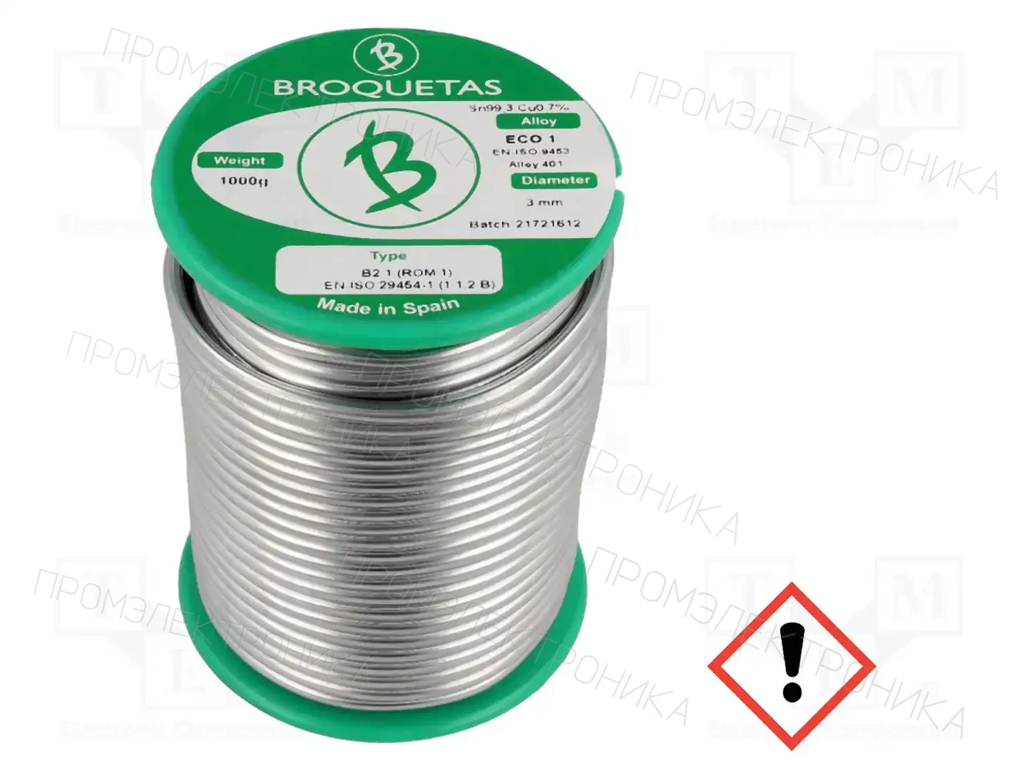 BROQUETAS ECO1 B2.1 3,0MM 1KG — Паяльные провода бессвинцовые
