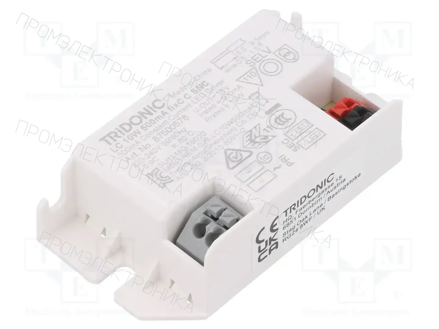 TRIDONIC LC 10W 500MA FIXC C SNC — Блоки питания для LED