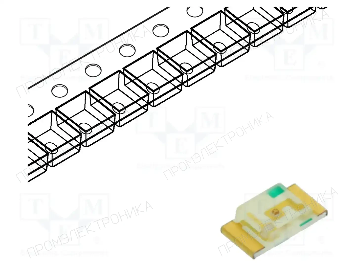 KINGBRIGHT ELECTRONIC KPT-3216SGC — Светодиоды SMD цветные