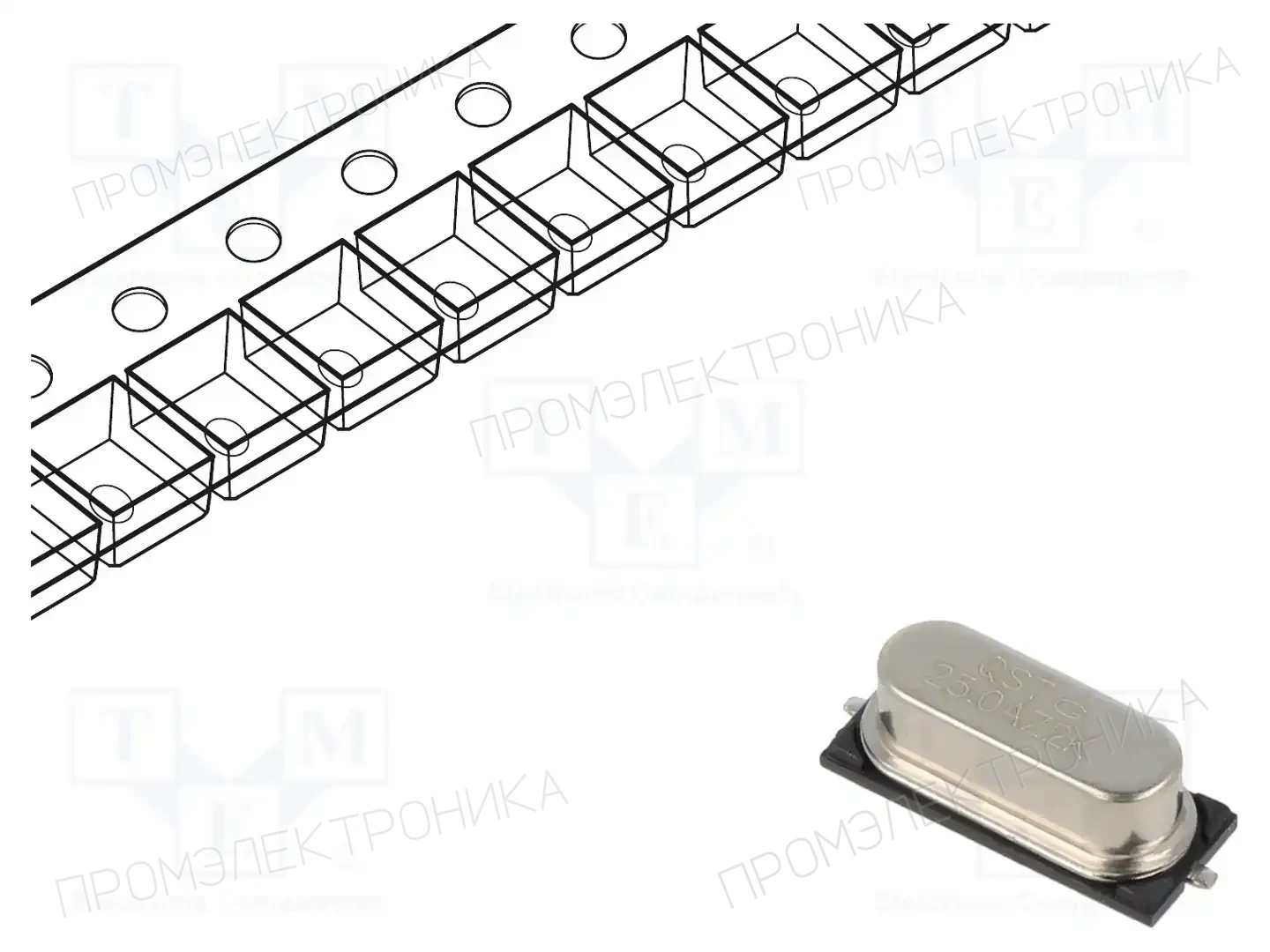 QST QT49S-25.000MAAK-T — Резонаторы и генераторы