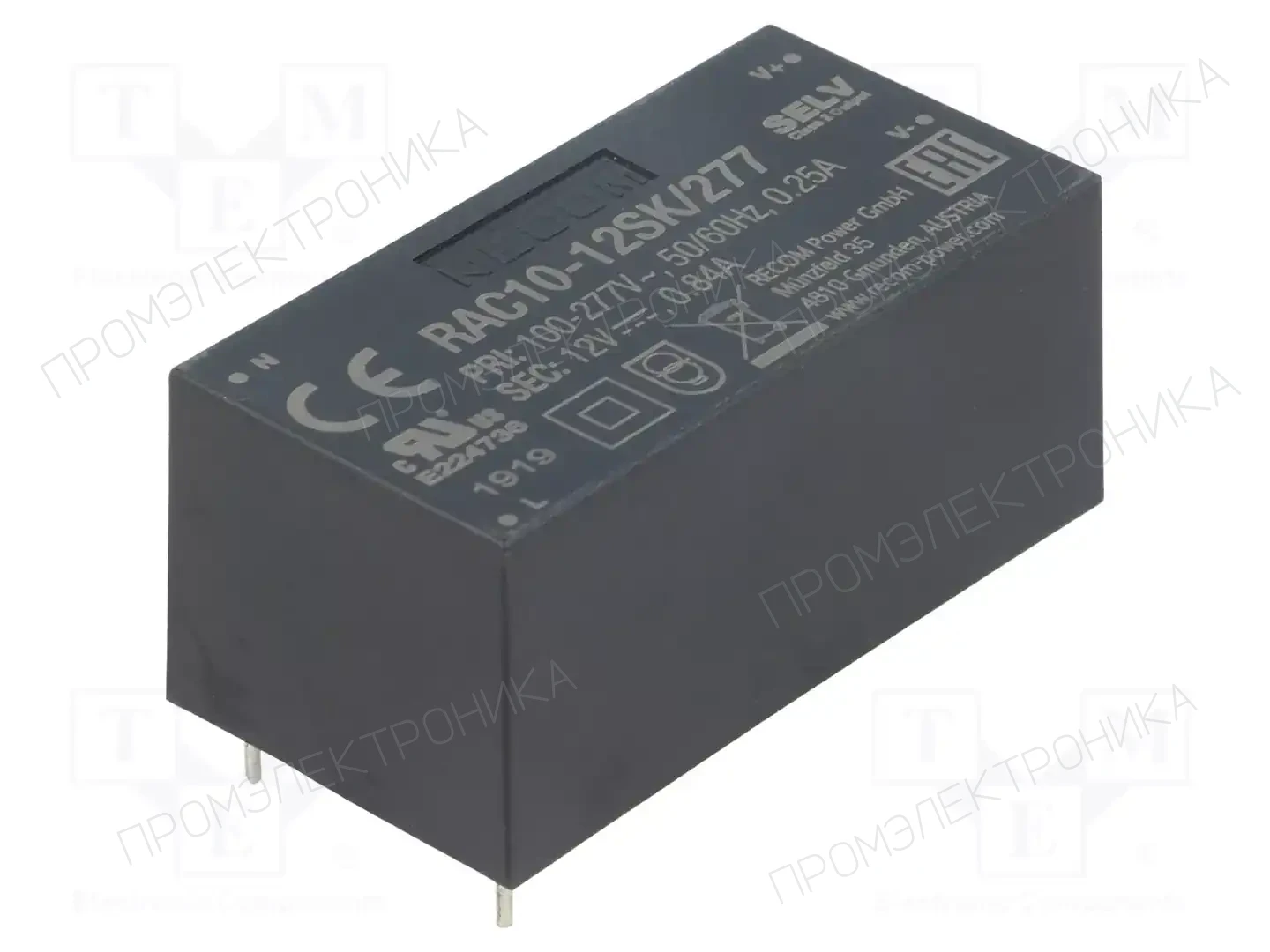 RECOM RAC10-12SK/277 — Преобразователи AC/DC для PCB