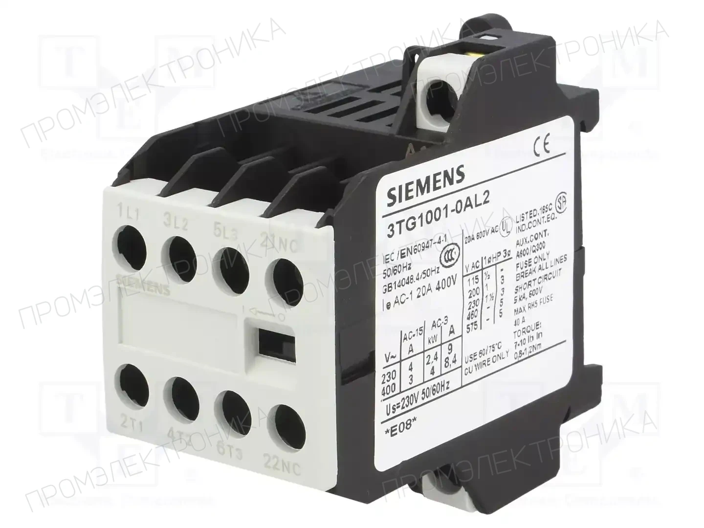 SIEMENS 3TG1001-0AL2 — Контакторы - главные модули