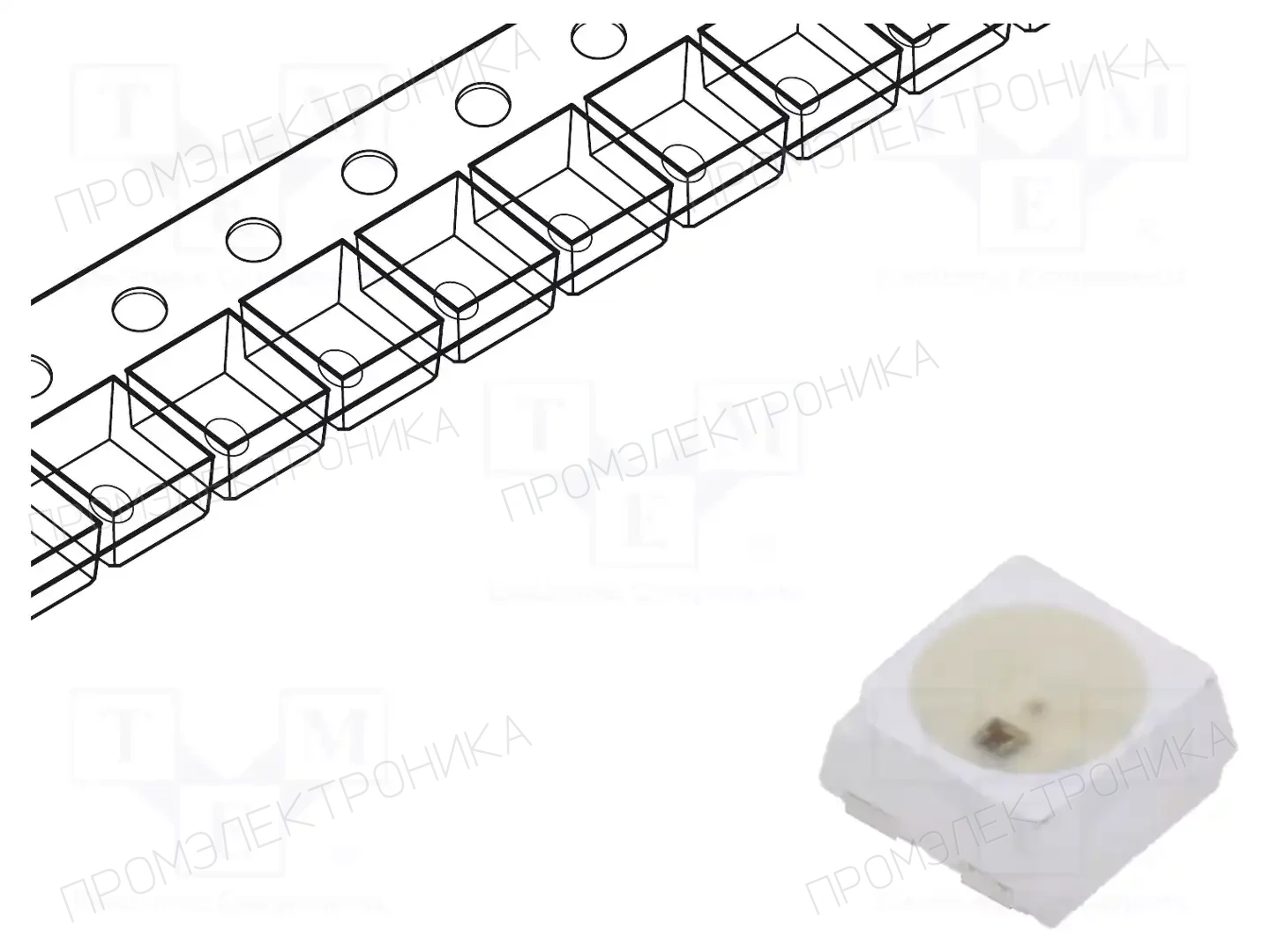 Inolux IN-PI33TBTPRPGPB — Светодиоды SMD цветные