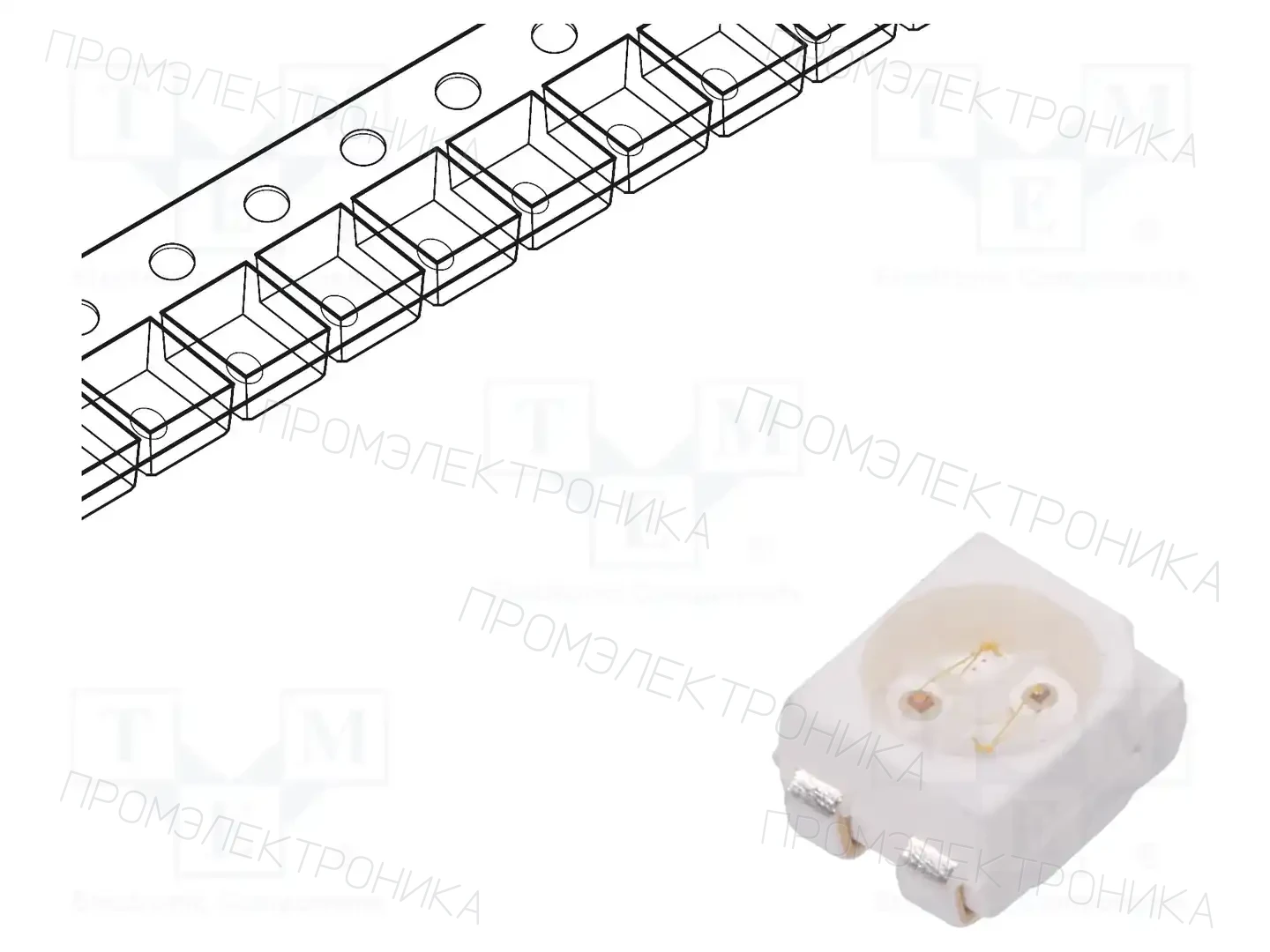 BROADCOM (AVAGO) HSMF-A202-A00J1 — Светодиоды SMD цветные