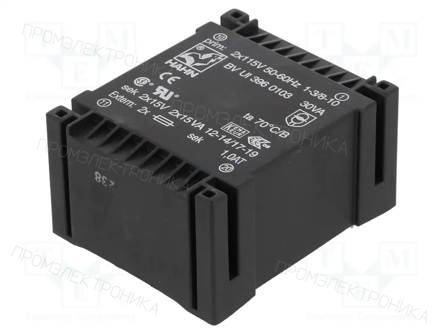 HAHN BV UI 396 0103 — Трансформаторы PCB