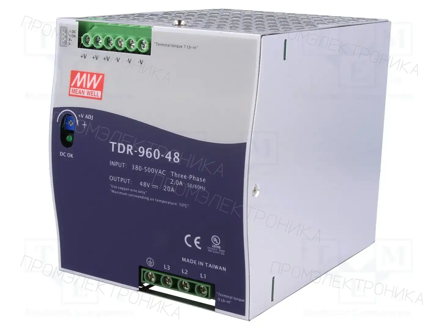 MEAN WELL TDR-960-48 — Блоки питания на DIN-рейку