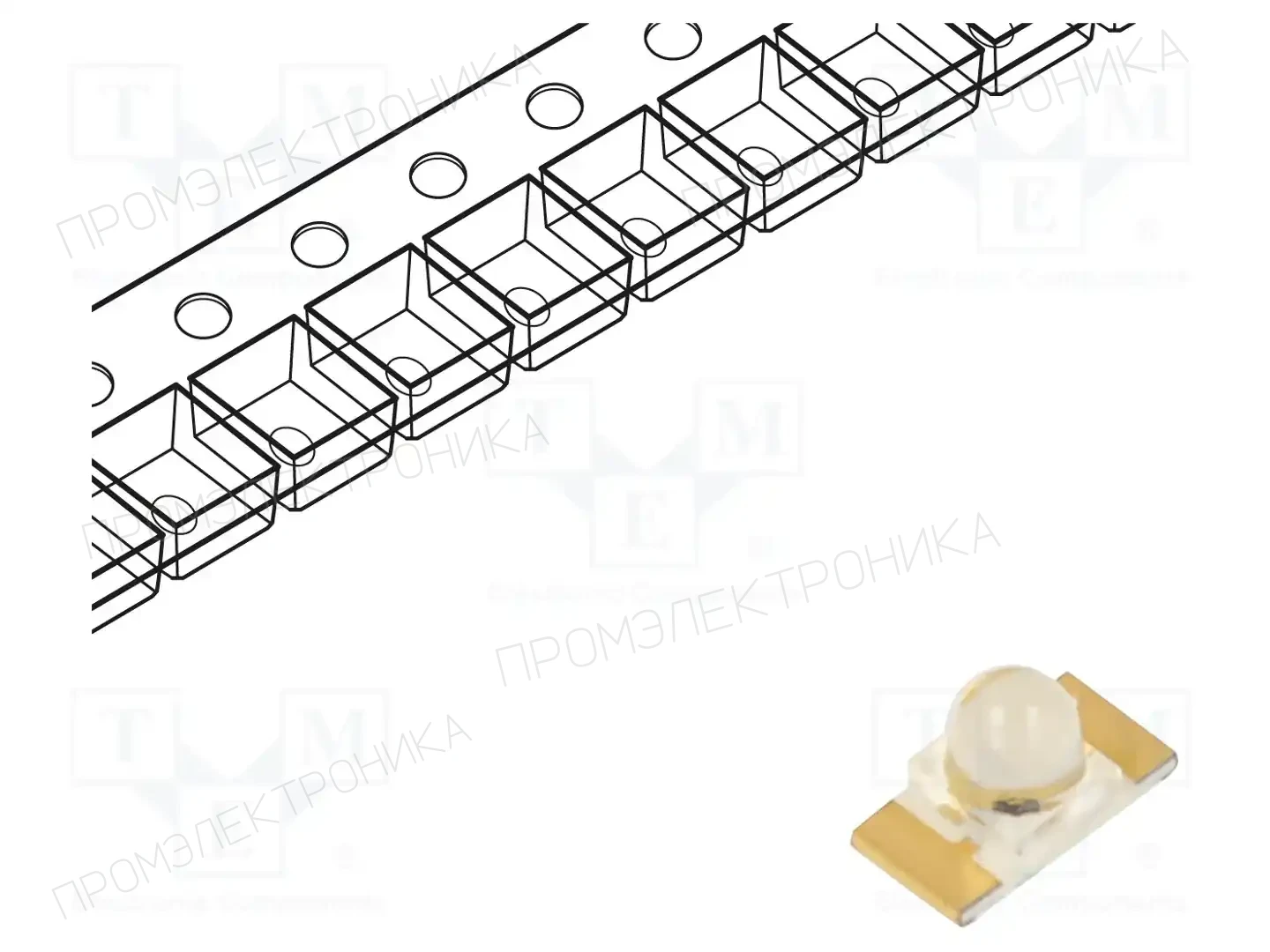 BROADCOM (AVAGO) HSMA-C197 — Светодиоды SMD цветные