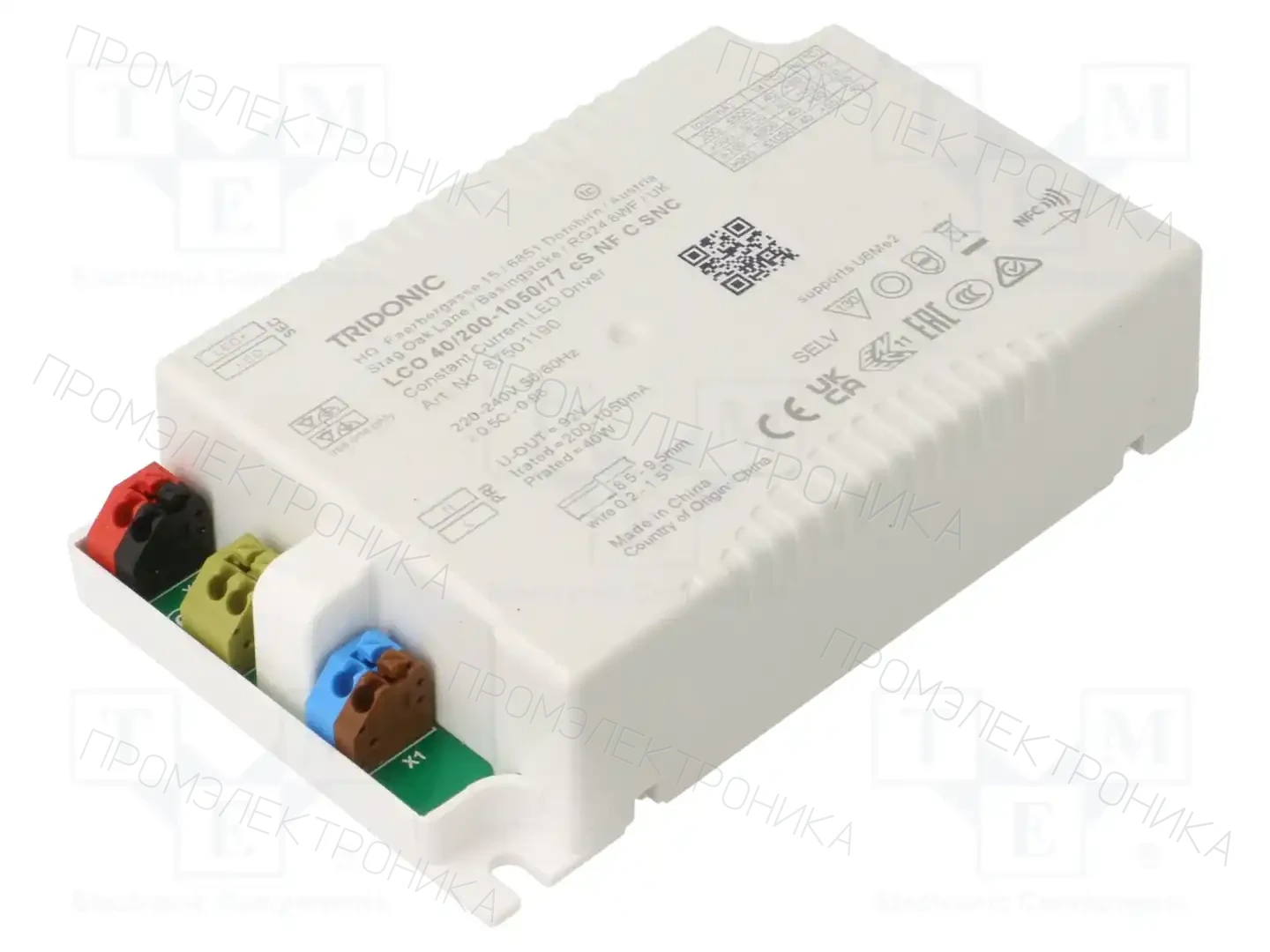 TRIDONIC LCO 40W 200-1050MA 77V CS NF C SNC — Блоки питания для LED