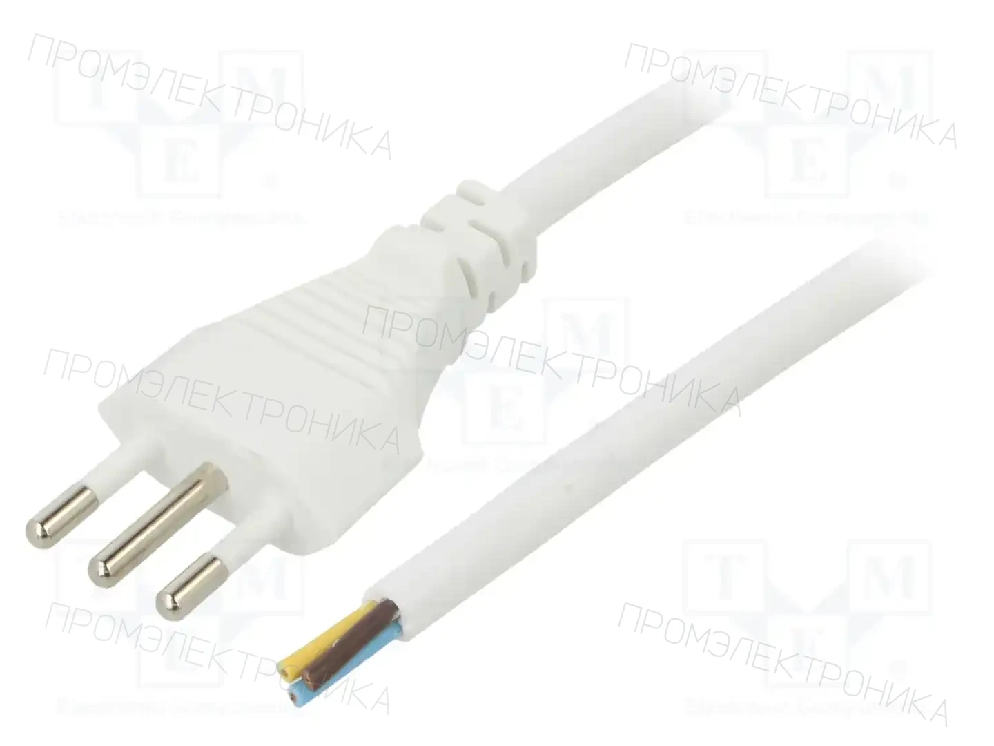 LIAN DUNG LT-319 3X0.75 WHT 1M END CUT — Кабели питания компьютерные и универс