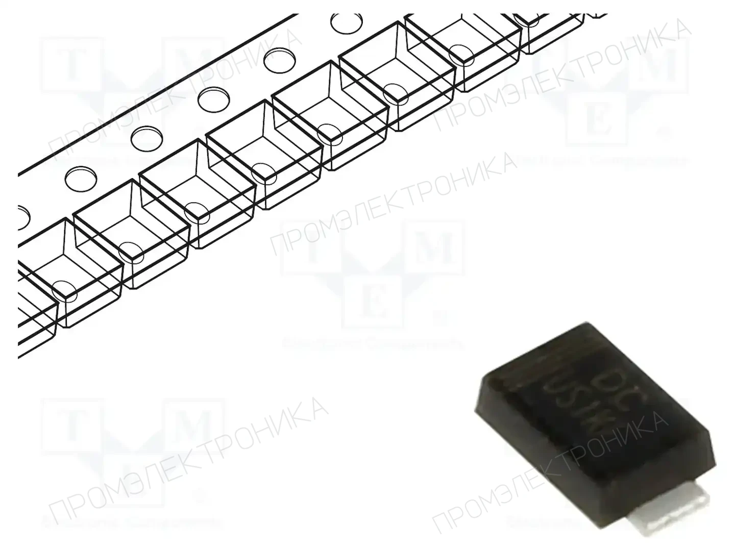 DC COMPONENTS US1KF — Универсальные диоды SMD
