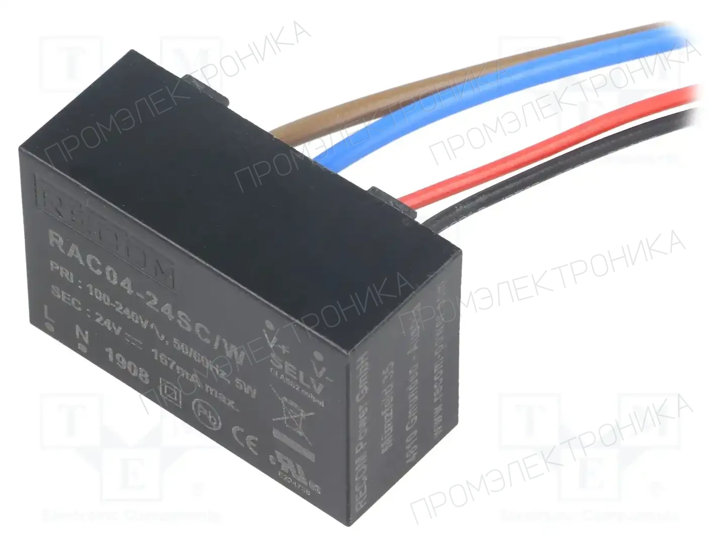 RECOM RAC04-24SC/W — Преобразователи AC/DC для PCB