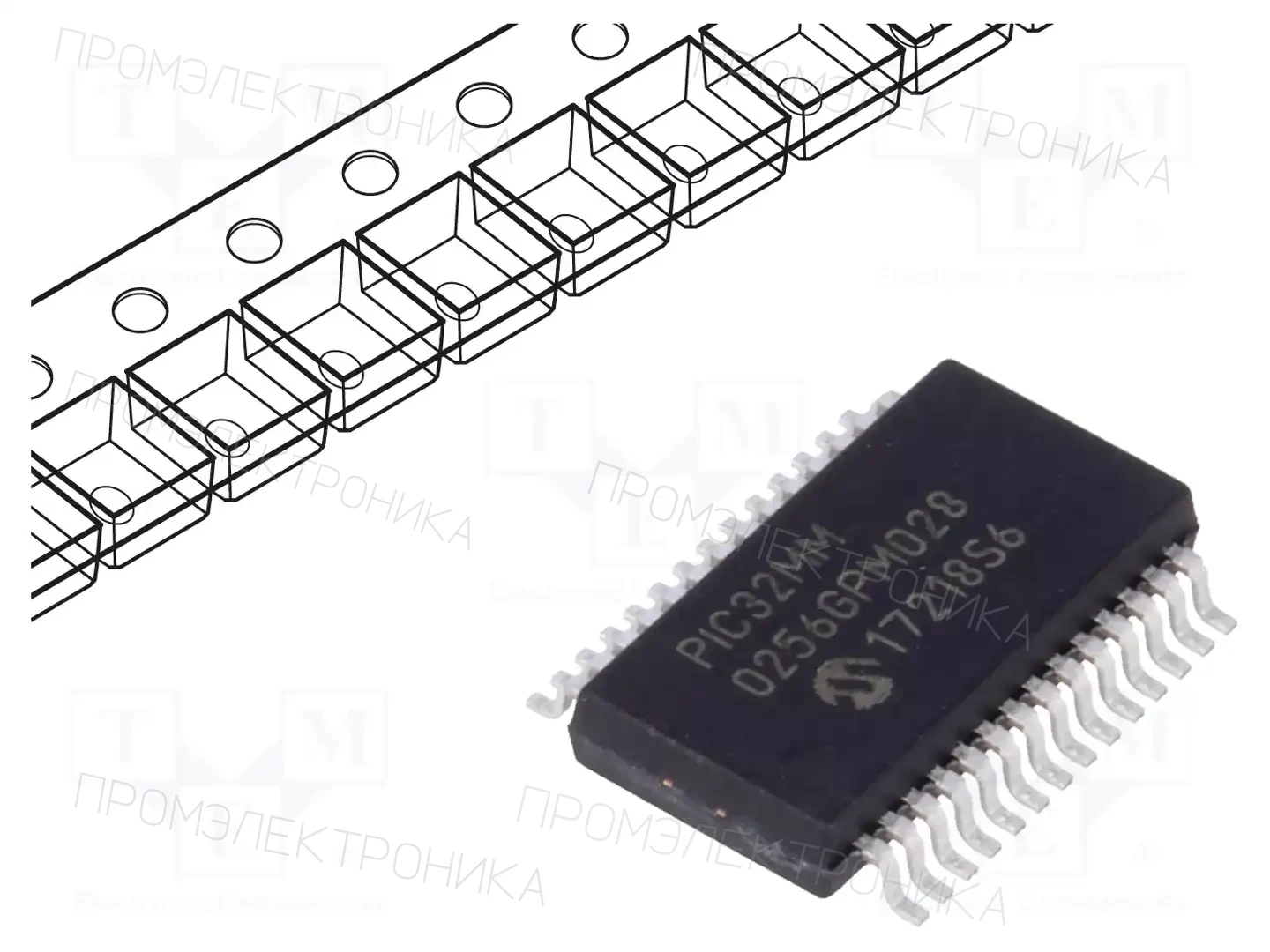 Microchip Technology PIC32MM0256GPM028-I/SS — Линейка PIC32 32-bit