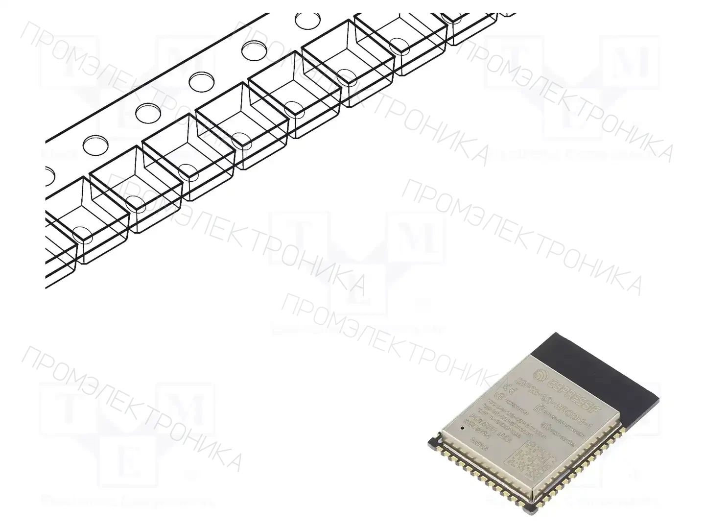 ESPRESSIF ESP32-S3-WROOM-1-N8 — Модули IoT (WiFi/Bluetooth)