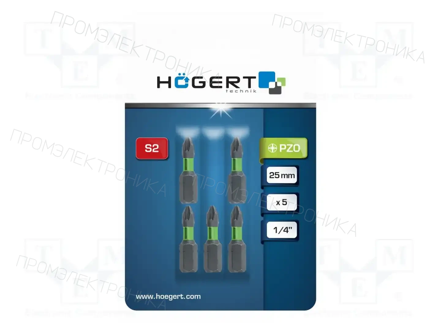 HÖGERT TECHNIK HT1S125 — Наконечники для отверток