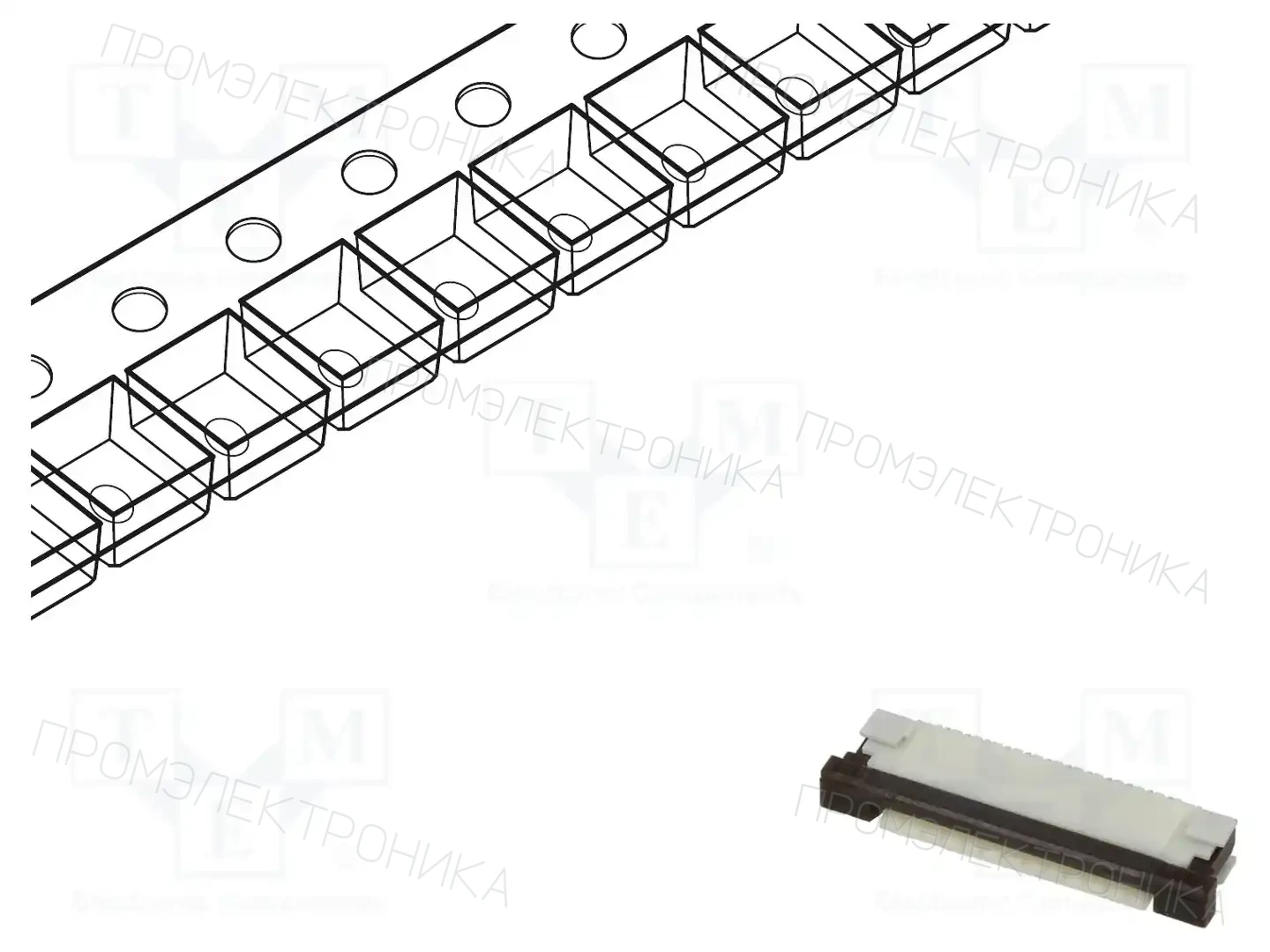 GCT FFC3B07-12-T — Разъeмы FFC/FPC растр 1,00мм