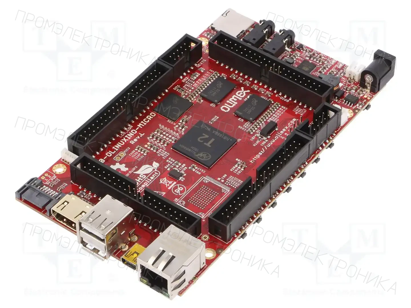 OLIMEX T2-OLINUXINO-MICRO-E8GS16M-IND — Одноплатные компьютеры